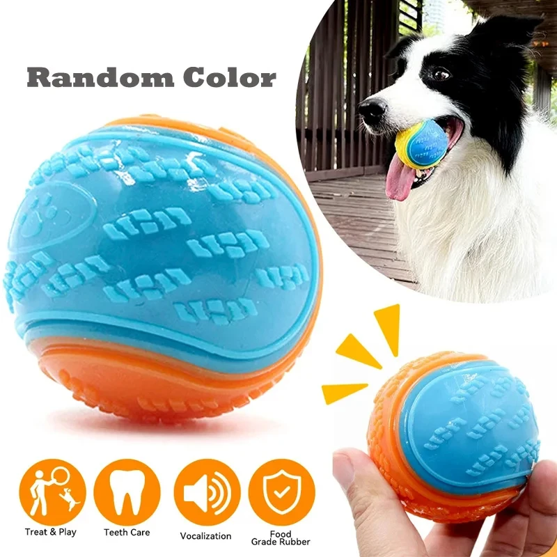 Pelota de goma de juguete para perros resistente a mordeduras