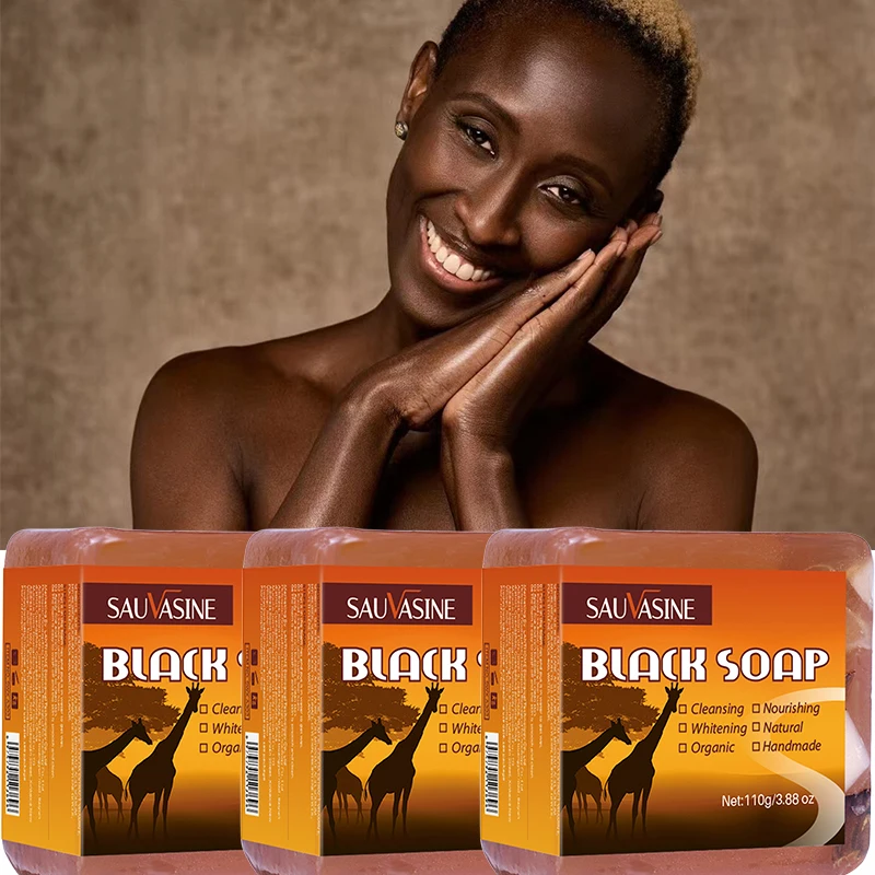 

African Black Handmade Soap Body Treatments Anti Rebelles Smooth Blemish Face Moisturizing For Women Skin Care Cleansing Shampoo