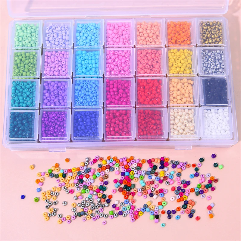 3mm Super Excellent Solid Color Paint Glass Rice Beads Diy Material Handmade Bracelet Beaded Ring Jewelry Accessories