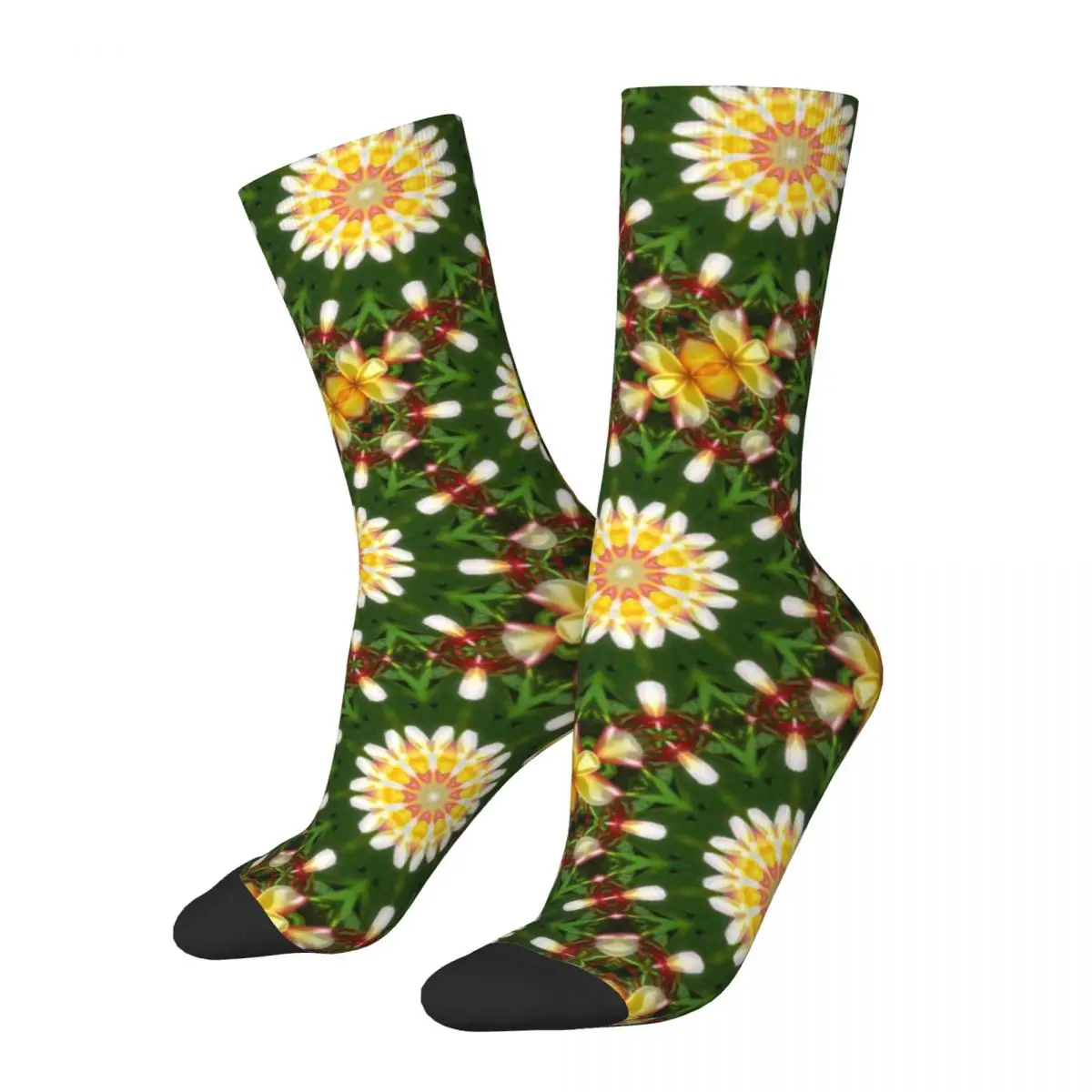 

Abstract Mandala Socks Retro Flower Print Retro Stockings Girls Medium Soft Outdoor Sports Socks Autumn Custom Anti-Slip Socks