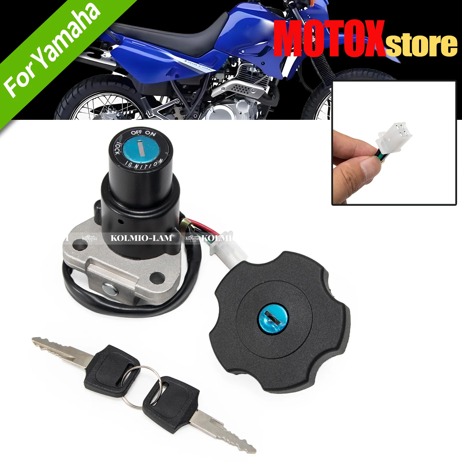 야마하 XT600 TW200 DT200 XT225 XT 660 225 TW DT 200 오토바이 점화 연료 가스 탱크 캡 커버 시트 잠금 세트