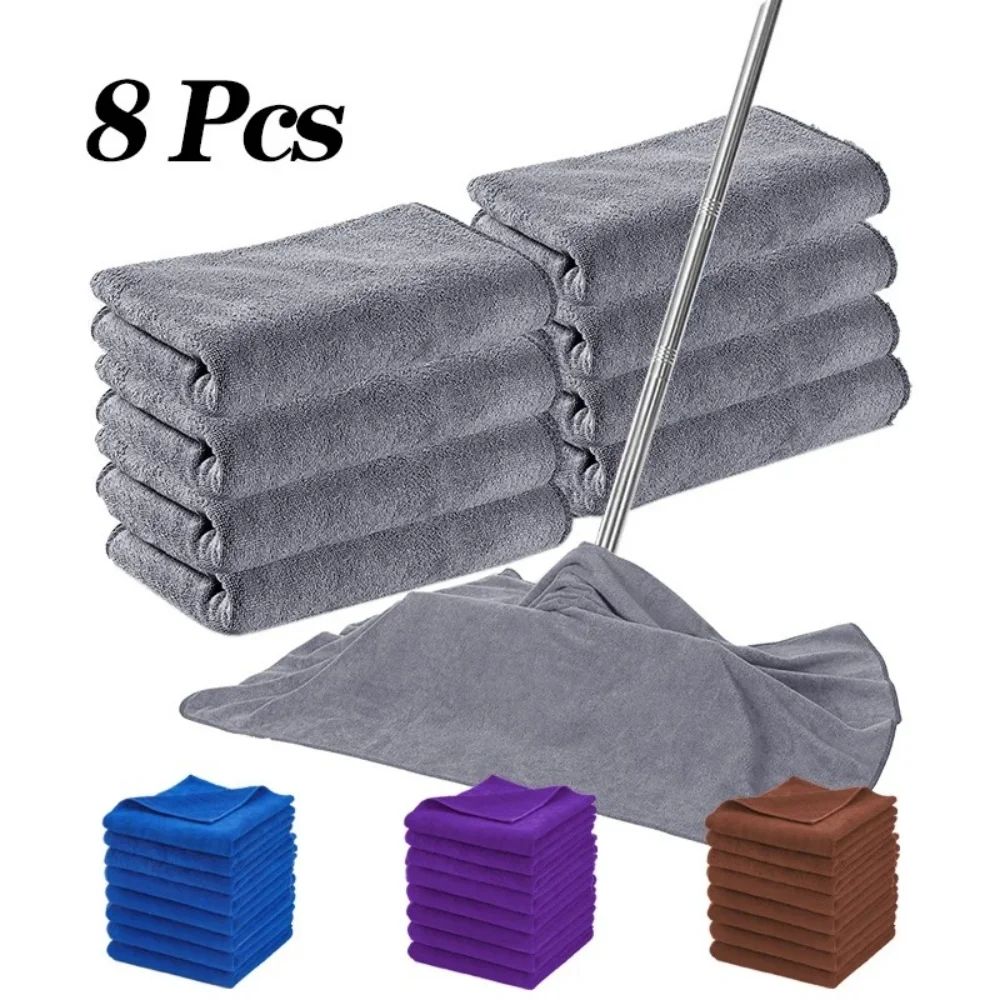 Premium Microfiber Cleaning Cloths - High Absorbency, Reusable Multi-Purpose Towels for Home and Surfaces (8-Pack)