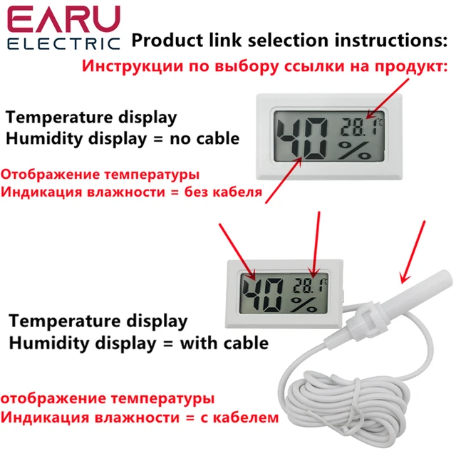 JedBesetzt Raumthermometer Mini LCD Thermometer- Hygrometer, tragbar,  geeignet in Wohnung, Auto