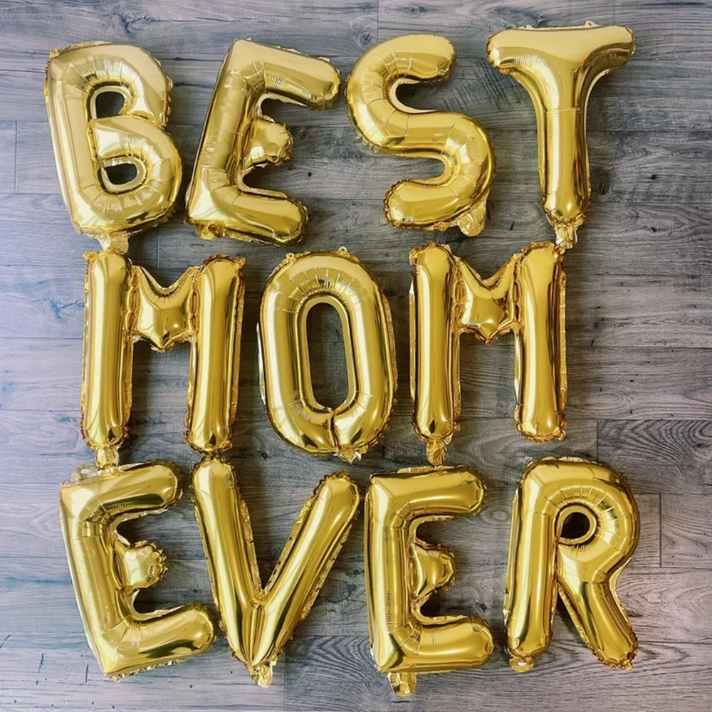 1 Набор 16 дюймов гелиевые шары с надписью Best Mom Ever |
