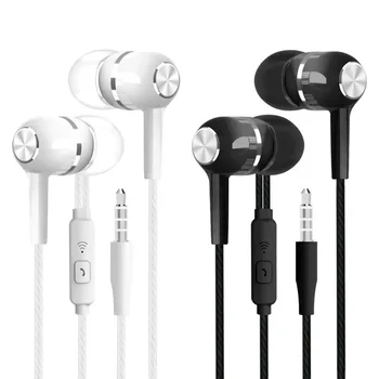 Auricolare cablato da 3,5 mm Auricolare in-ear HIFI Auricolari per bassi pesanti Monitor Cuffie sportive Cuffie da gioco per musica stereo con microfono