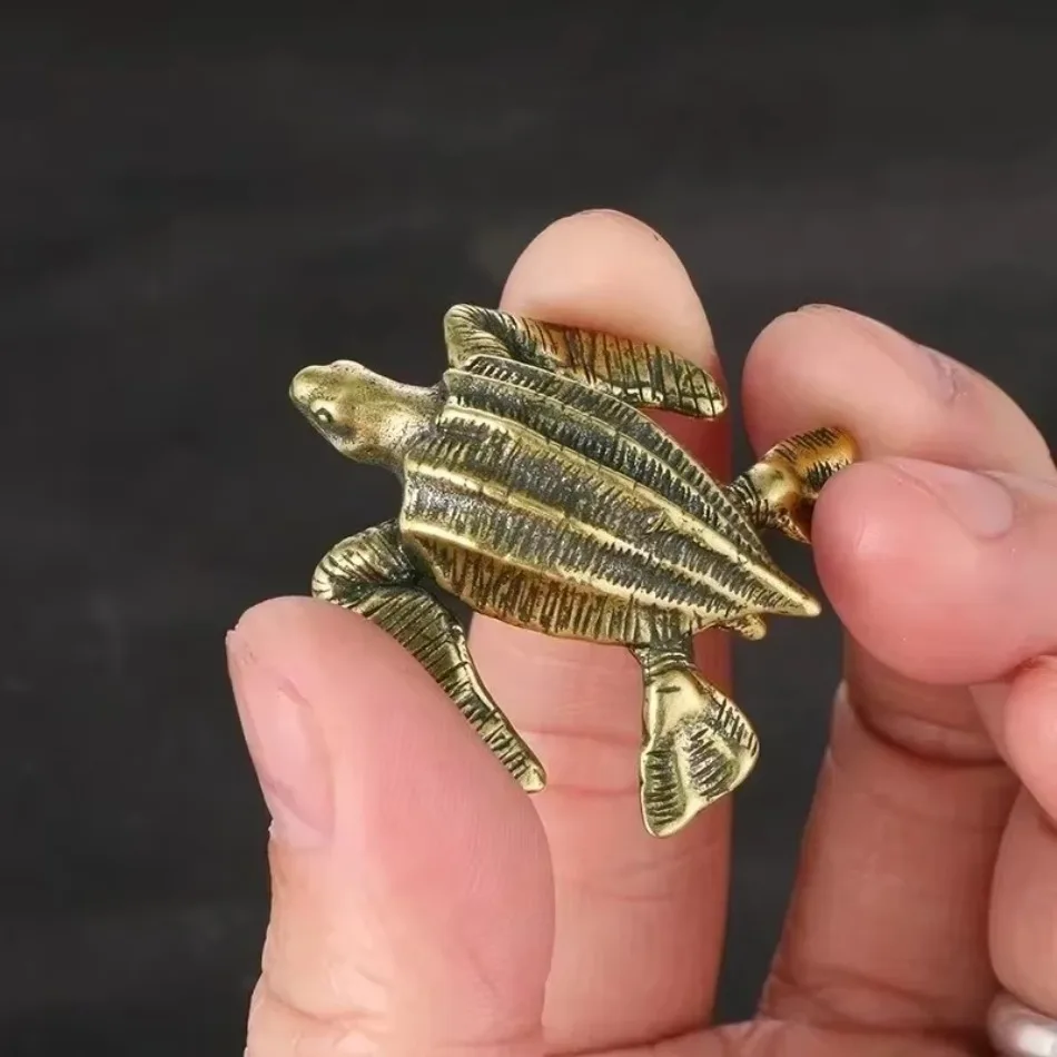 1 Pcs Turtle Brass Clothes Cupboard Door Handle Turtle Drawer Copper Fittings Living Room Bedroom Wall Decorations