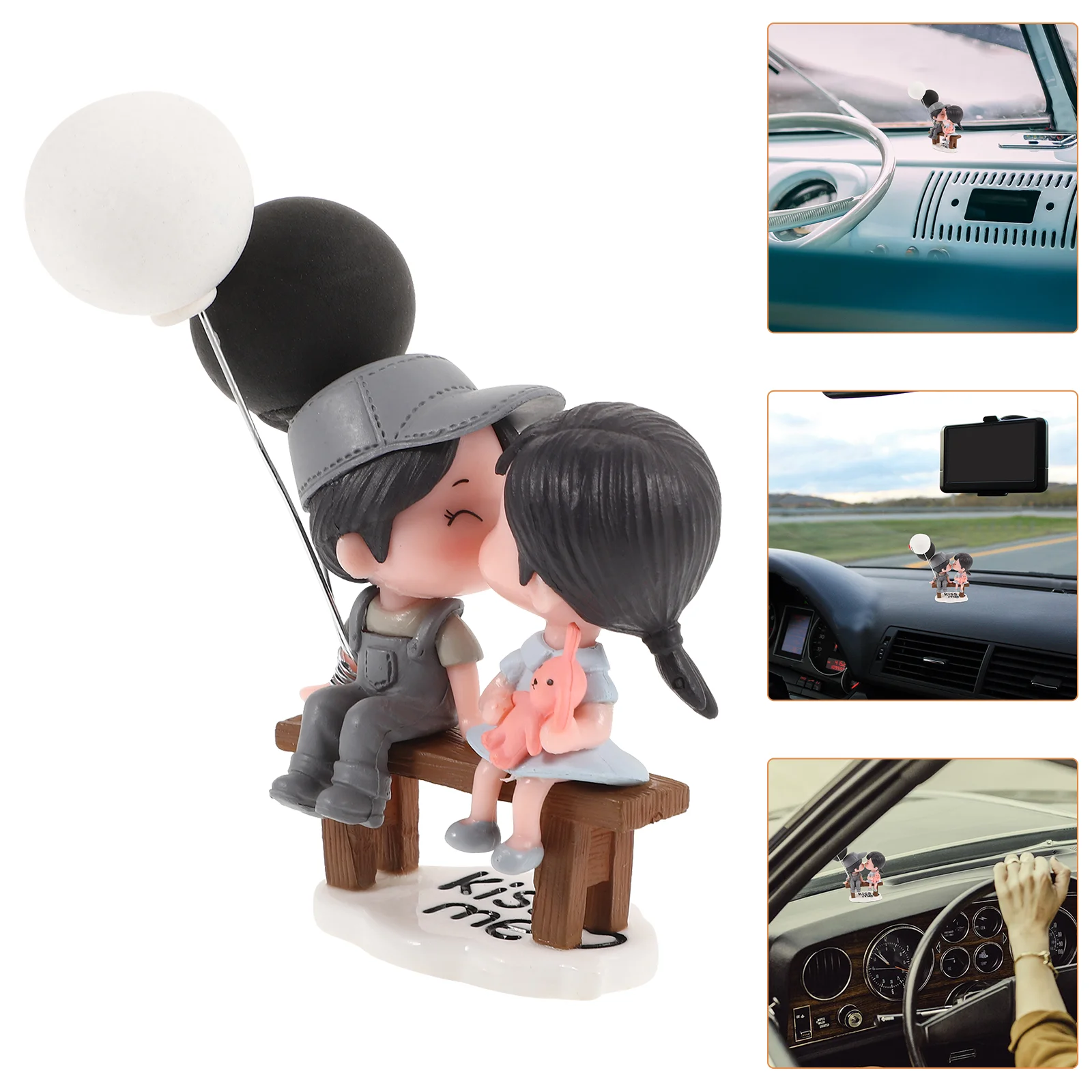 

Car Interior Dashboard Decorations Accessories Couple Figurines Craft Cartoon Statue Figures for