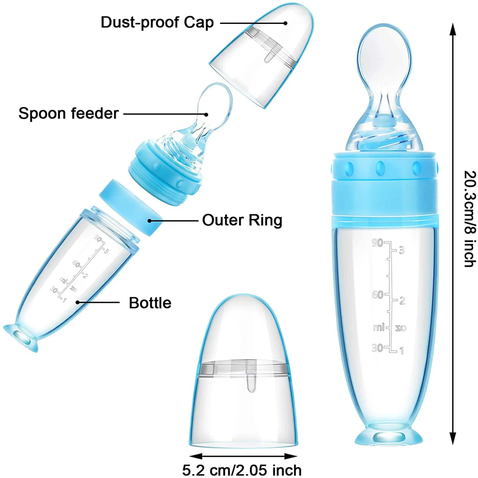 Wicker chargers training bottle supplement bottle silicone baby spoonfood crowd kitchen dining bar