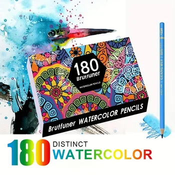 Matite per acquerello 48/72/120/180 Matite professionali per acquerelli Set Matite colorate per libri da colorare per adulti Miscelazione Schizzi 1