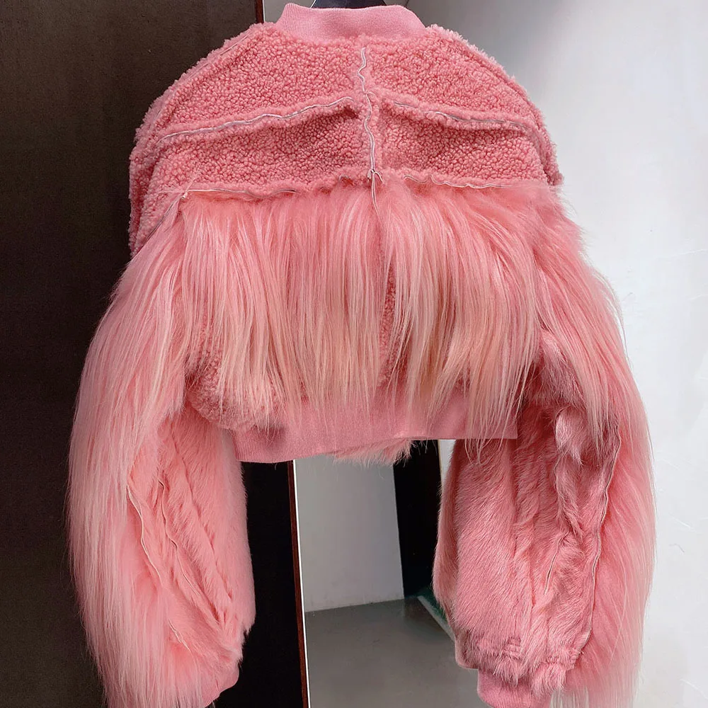 Manteau Long En Fourrure De Chèvre Véritable - Taille L - Occasion Excellent état