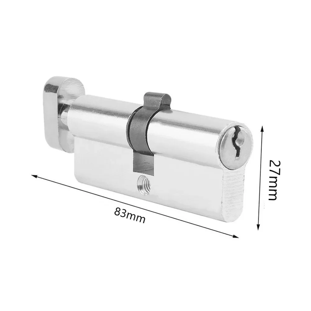 Door Lock Cylinder Door Lock Accessories Thumb Turn Cylinder With 3 Keys Anti-rust Single Open Lock Cylinde Home Security Gate Door Lock Keys Kit Tool Parts