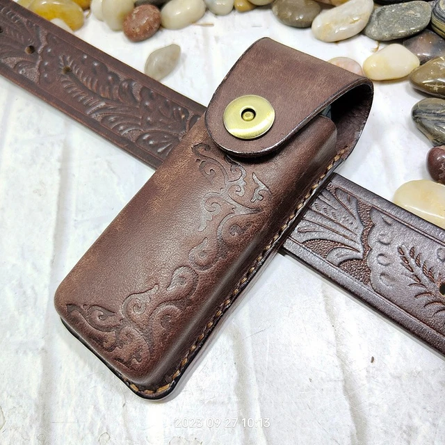 Handmade Leather Military Belt Bag Leather Waist Bag Leather 