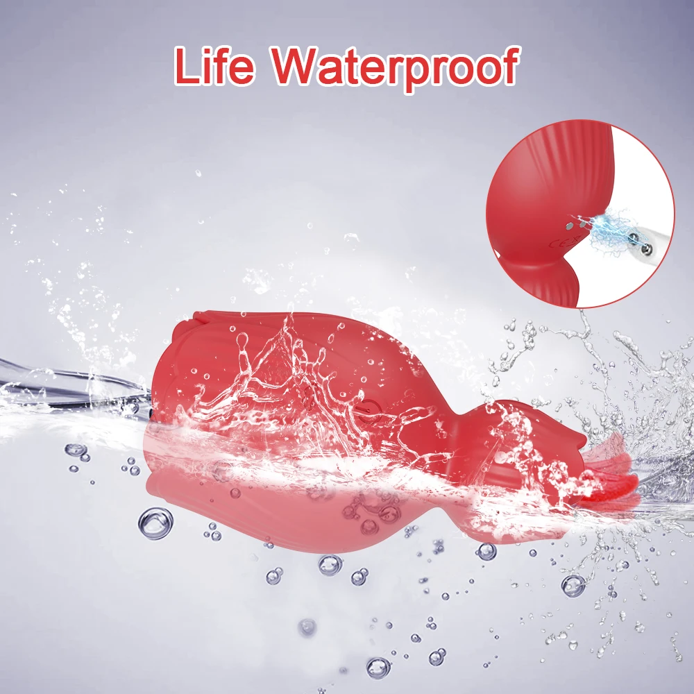 Rose-Sucking Tongue Licking Vibrator For Women Clitoris Stimulator Oral Nipple Vacuum Clit Sucker Female Sex Toys For Adults clit sucker vibrator,female sex toy