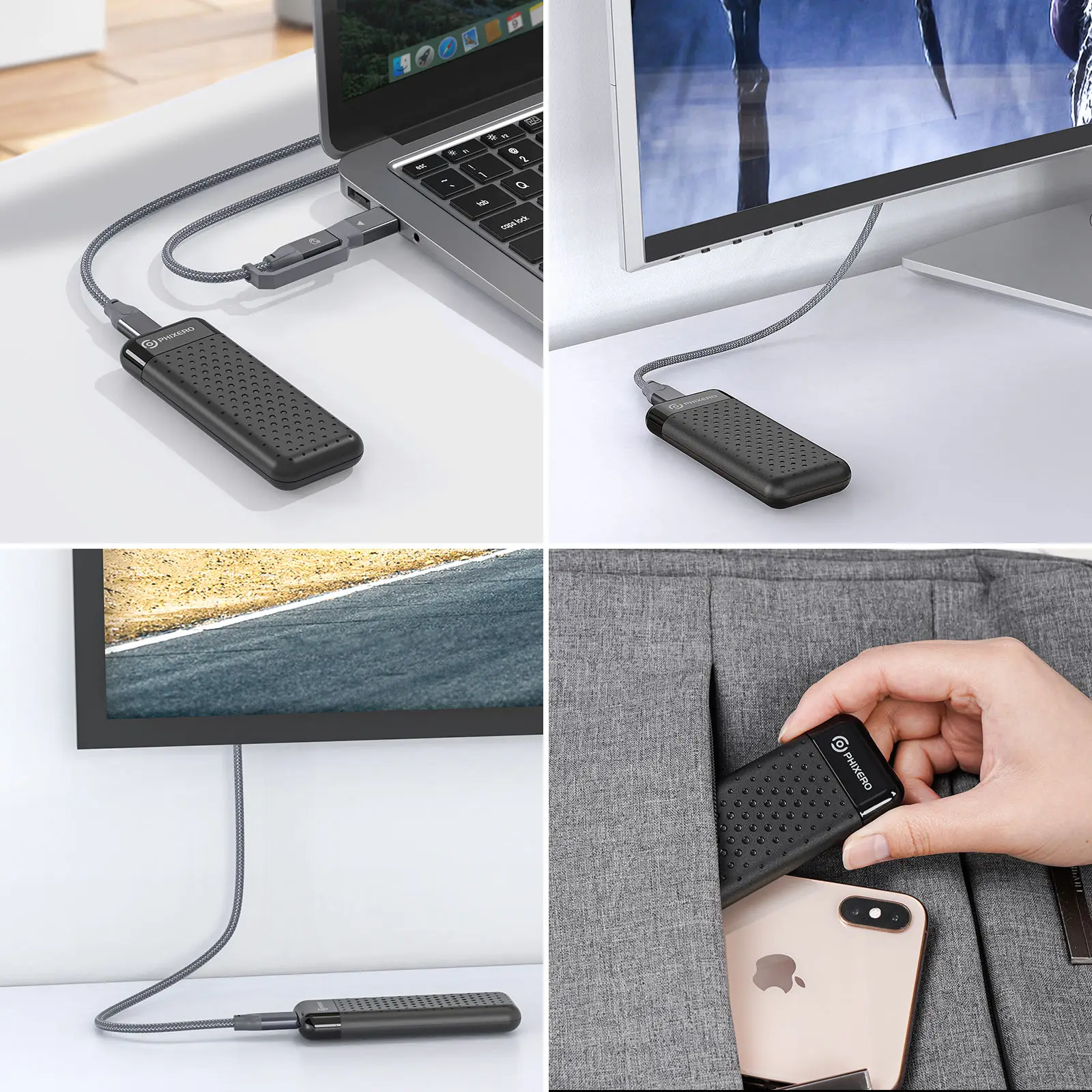 Phi- M2 NVME SSD Ŭ NGFF SATA  ̽, M.2 USB 3.1 Gen2 cŸ 6Gbps 10Gbps B/M Ű  Ͽ¡ PC Ʈ
