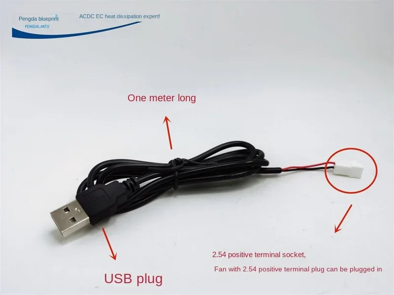 New USB Cable Data Cable USB to 2.54 Plug Cord 2 Core 2.54 Male Line Power Cord One-Meter Line Long usb 3 1 usb c to usb c camera cable 1 5m 10m computer transmits the data cable for line sony a7r3 a7m3 fuji xt3 canon eosr