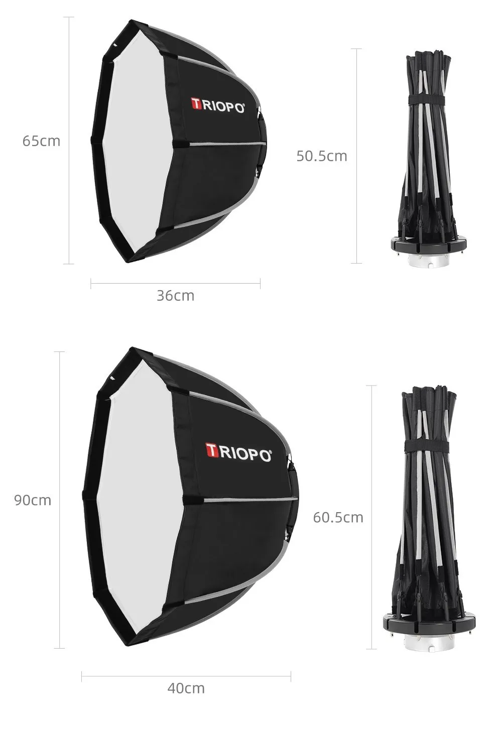 K2 55cm 65cm 90cm 120cm Softbox Bowens Mount Foldable Octagon Umbrella Softbox f