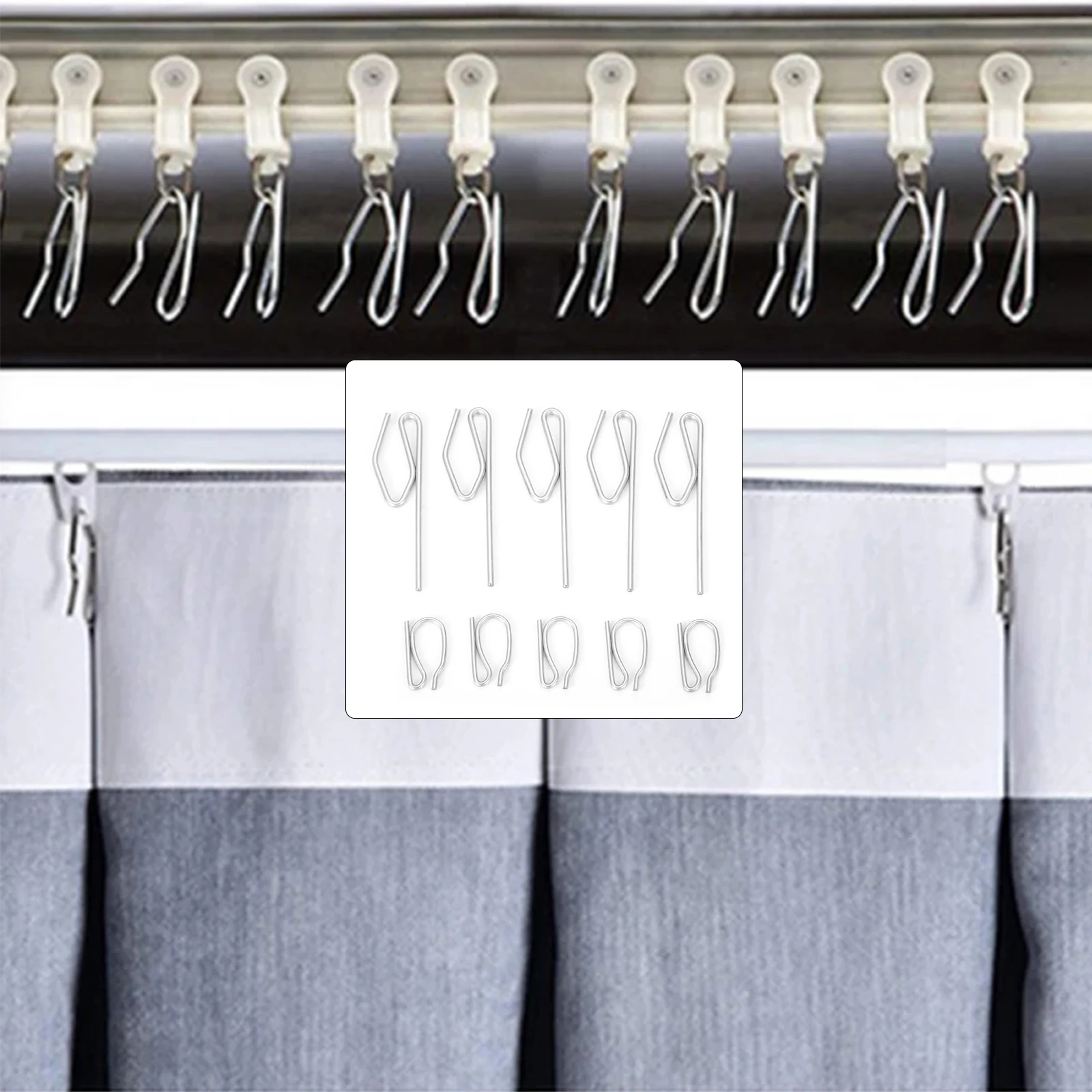 LERTREE 30 STKS Heavy Duty roestvrij staal metalen clips met haak voor