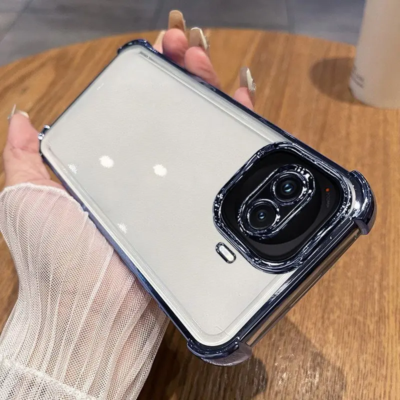 Magnetic Rotating Stand Case with Built-in Lens Protection - Simple TPU Soft Cover