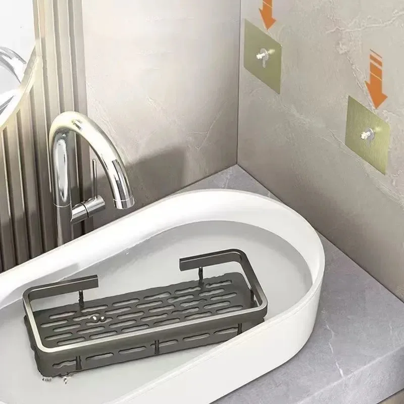 Aluminum Alloy 1/2/3pcs No Drill Wall Bathroom Shelf Shampoo Rack Makeup Storage Organizer Shower Shelf Bathroom Accessories