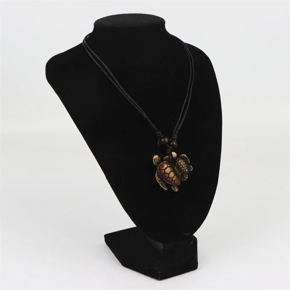20 Teile/los Vintage Punk Stil Holz Halskette Eule Schildkröte Männer Frauen Perlen Anhänger Choker Pullover Kleid Hals Schmuck Zubehör – Detail 8
