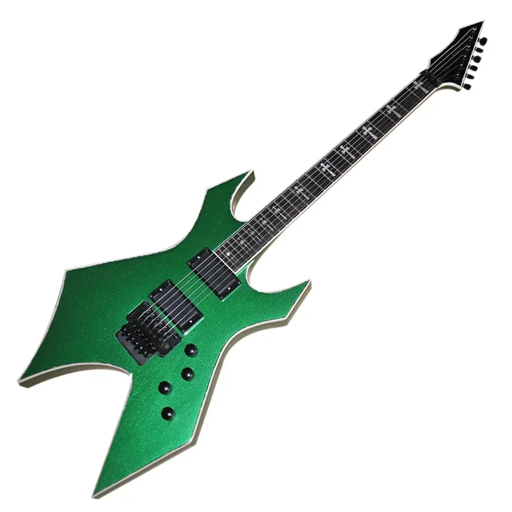 

6 String Green Alien Electric Guitar Free Shipping in Stock
