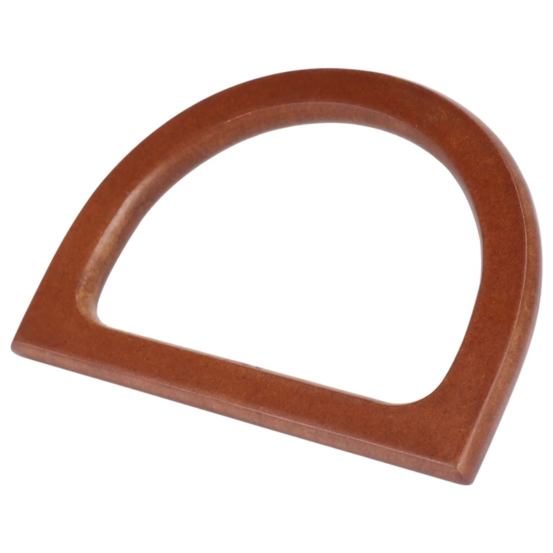4PCS D-Shaped Wooden Purse Handles, Wood Replacement Handles For DIY Bag Purse Handbags Totes Clutch Making