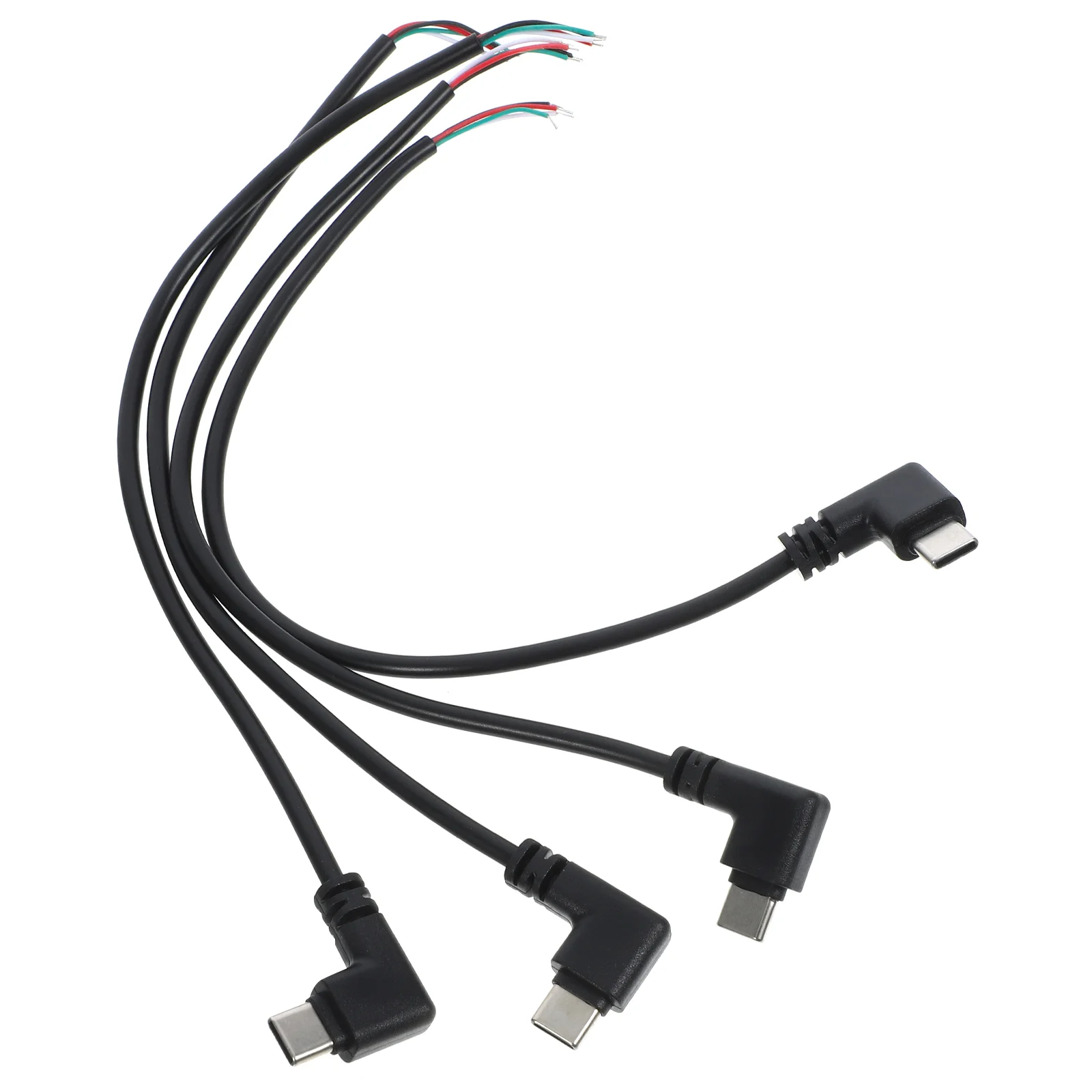 4 Pcs USB Data Cable Extender Short Charging Small Pvc Unbreakable Right Angle Portable