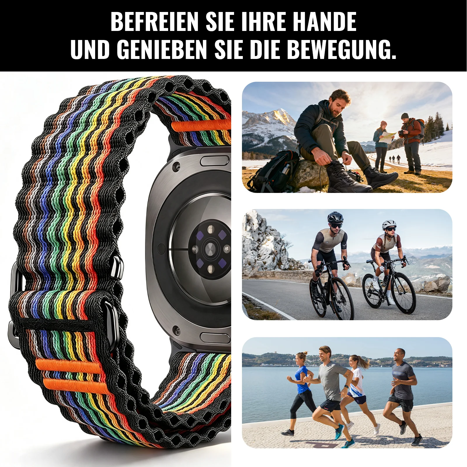 Trail Band Nylon Loop Strap - Premium Smartwatch Accessory
