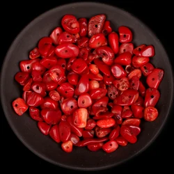 Natural Gemstone Chip Beads for DIY Jewelry and Accessories (Red Corals)