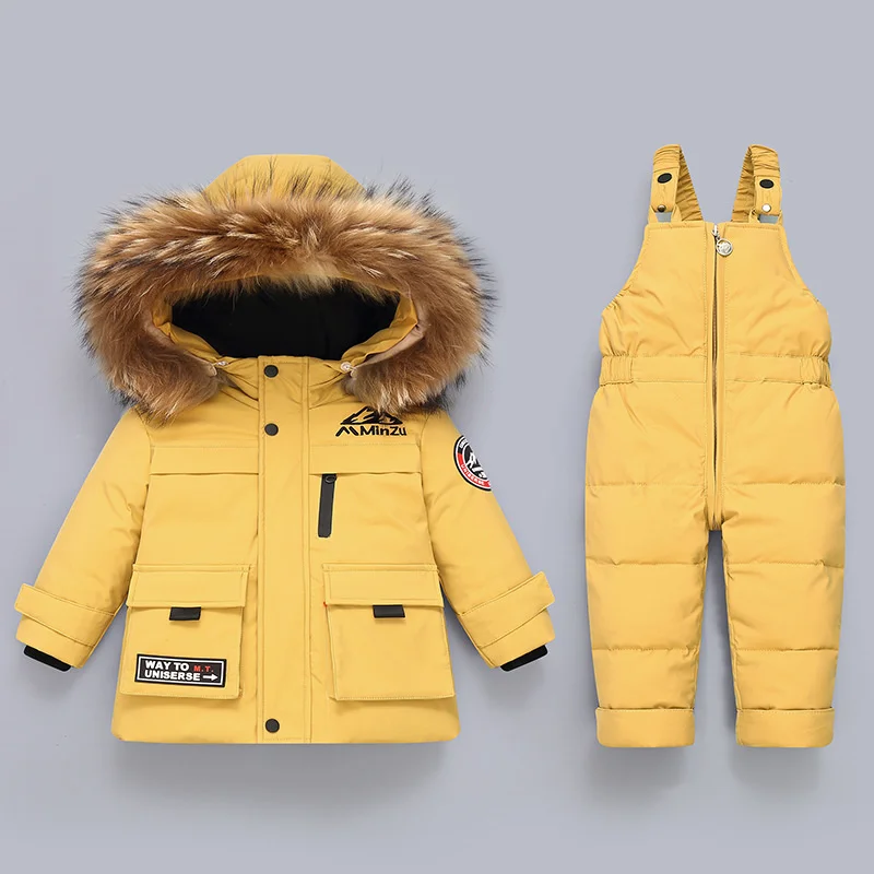 Baby Winter Warm Down Jackets 2pcs down jacket children jackets girls coat Boys Jumpsuit Children Clothing Set Infant Overalls toddler Girl Clothes Kids Snowsuit parka