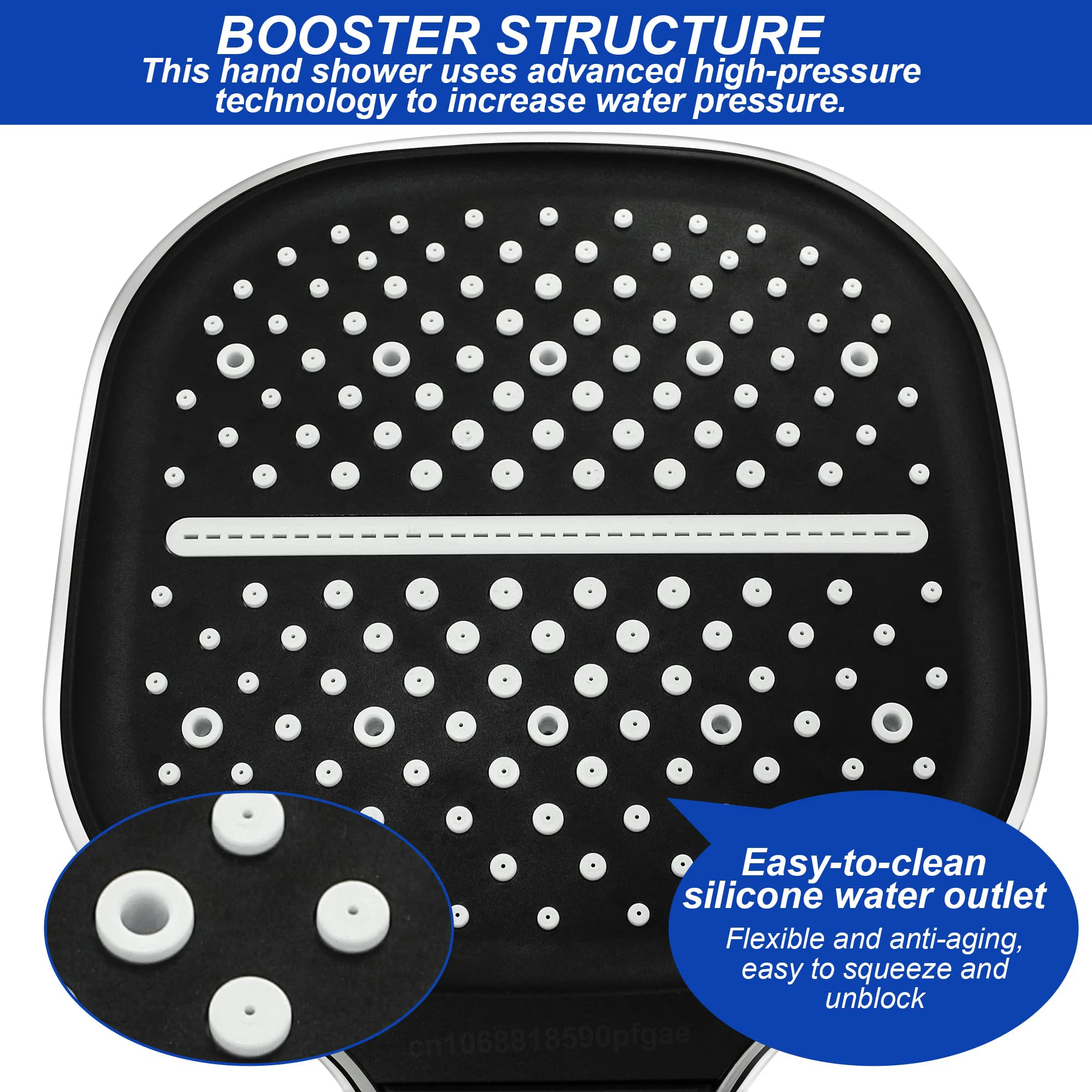 High Pressure Shower Head 7 Modes Adjustable Showerhead With Hose Saving Water One-Key Stop Spray Nozzle Bathroom Accessories 5