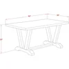 VT626 V-Style Kitchen Dining Table - a Rectangle Wooden Table Top with Stylish Legs, 36x60 Inch, Multi-Color 2