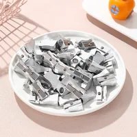 10pcs Silver Pencil Sharpener Aluminum Alloy Manual Single Hole Portable Design Suitable Office Artistic Drawing Stationery 5