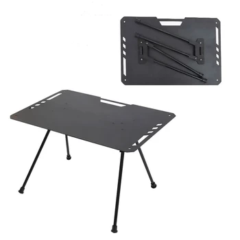 접이식 캠핑 테이블 캠핑용 알루미늄 합금 테이블, 경량 야외 전술 테이블, 감성캠핑 접이식 테이블, 라이트 바, 바베큐 피크닉, 리프팅 테이블