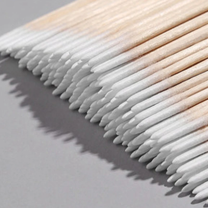 500pcs Lint-Free Wooden Micro Bud Swabs for Gentle and Precise Eyelash Extension Glue Removal and Makeup Application 6