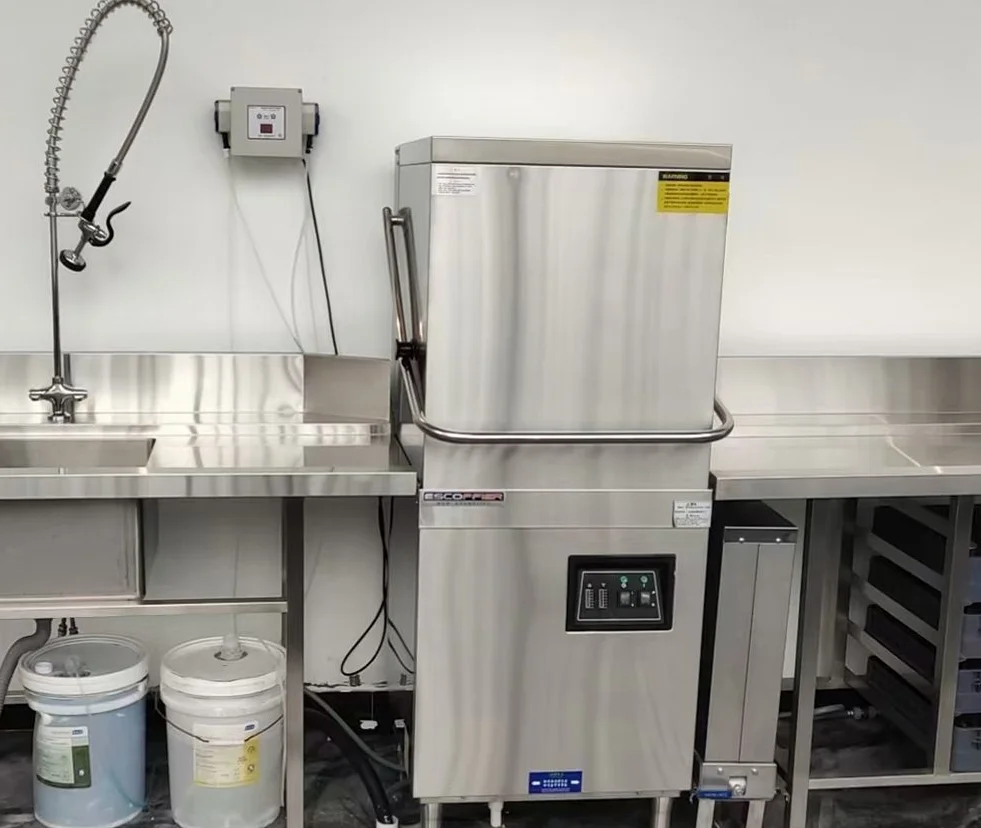380V Commercial Stainless Steel Kitchen Hotel Restaurant Clean Dirty Electric Uncovery Automatic Dishwasher Equipment 4