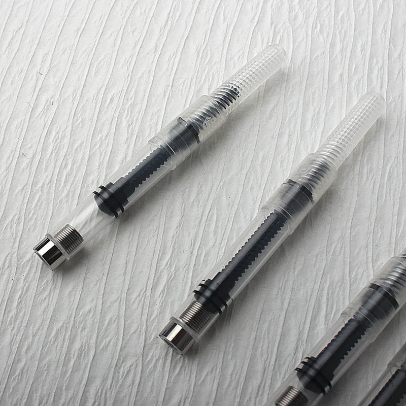 10Pc PENS White 2.6mm /3.4mm Metal Ferrule Fountain Pen Ink Cartridges Converter