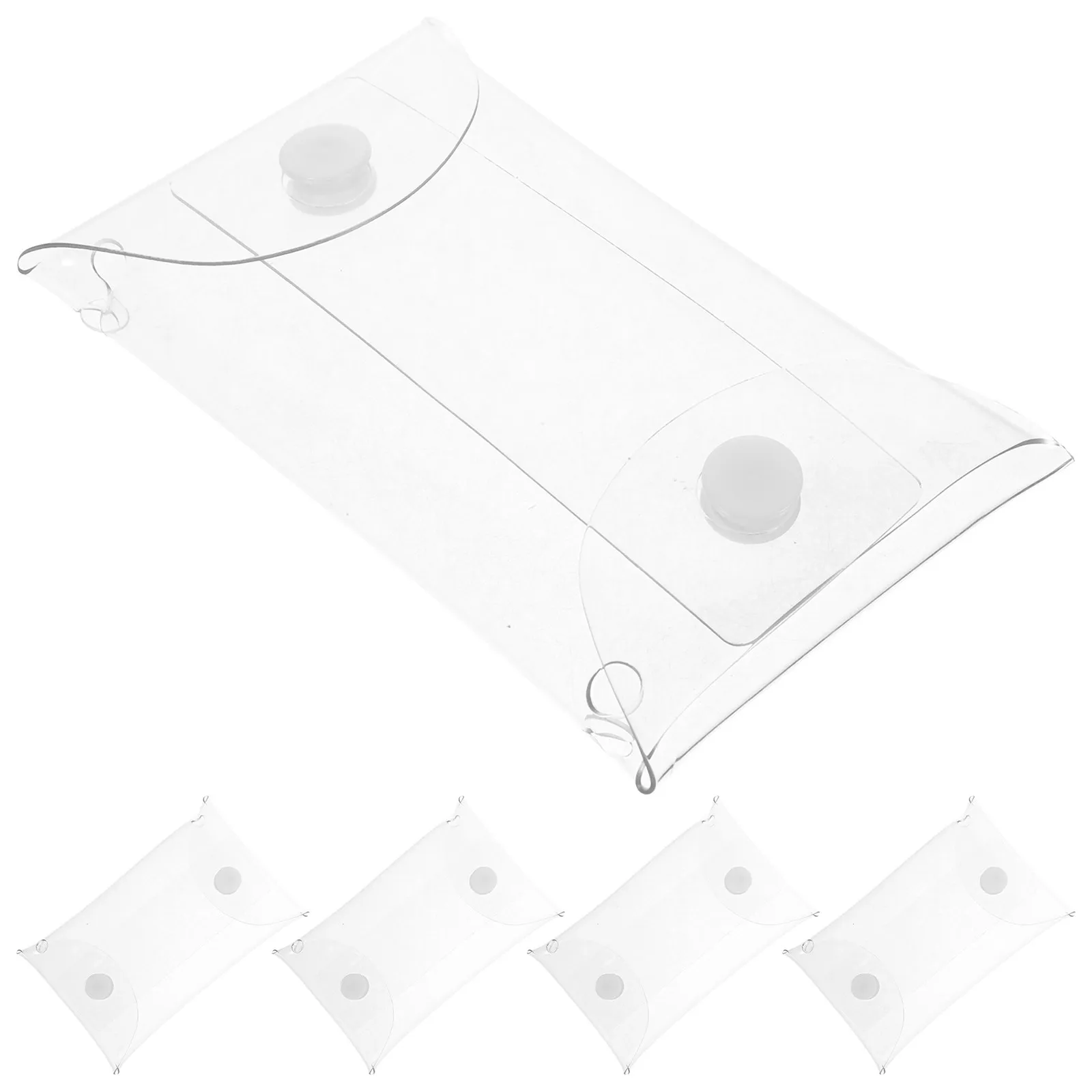 5Pcs 투명 디스플레이 가방 7x12cm 피규어 및 수공예품용 투명 보관 용기 방진 쇼케이스 박스 공간 절약