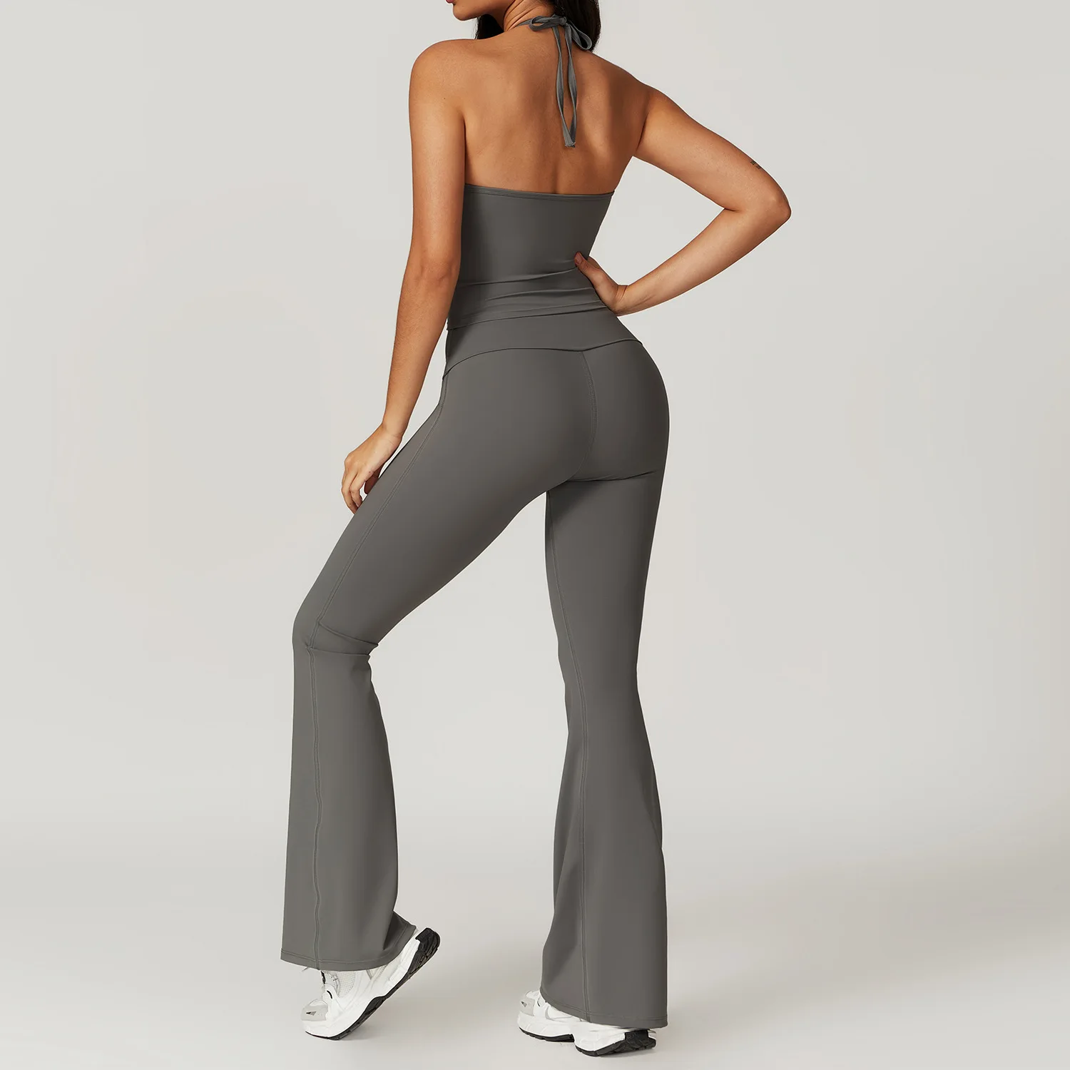 Women Clothes Yoga Set 2 Pieces Workout Tracksuit Sportswear Gym Clothing High Waist Bell Bottoms Fitness Leggings Sports Suits yoga set sports set gym workout set sportswear set fitness set yoga pants set