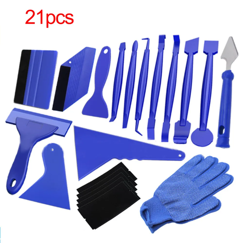 21Pcs Car Wrapping Tint Application Car Foil Set Kit Strumenti Per Auto Vinile Wrap Film Sticker Wrapping Tool Strumenti Per Finestre Automatiche