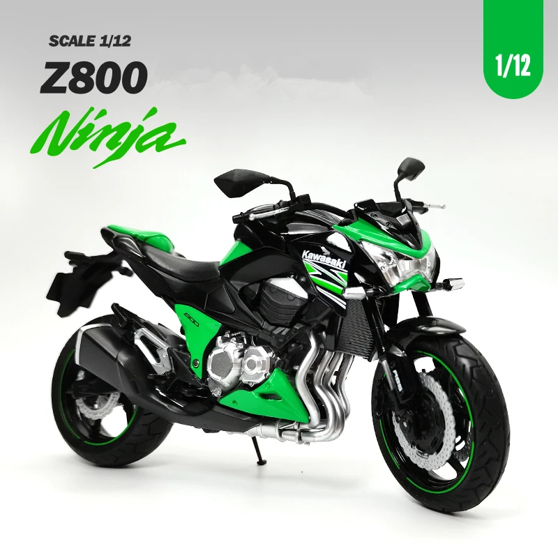 1/12 가와사키 닌자 Z800 레이싱 크로스 컨트리 오토바이 모델 시뮬레이션 금속 장난감 거리 오토바이 모델 컬렉션 선물