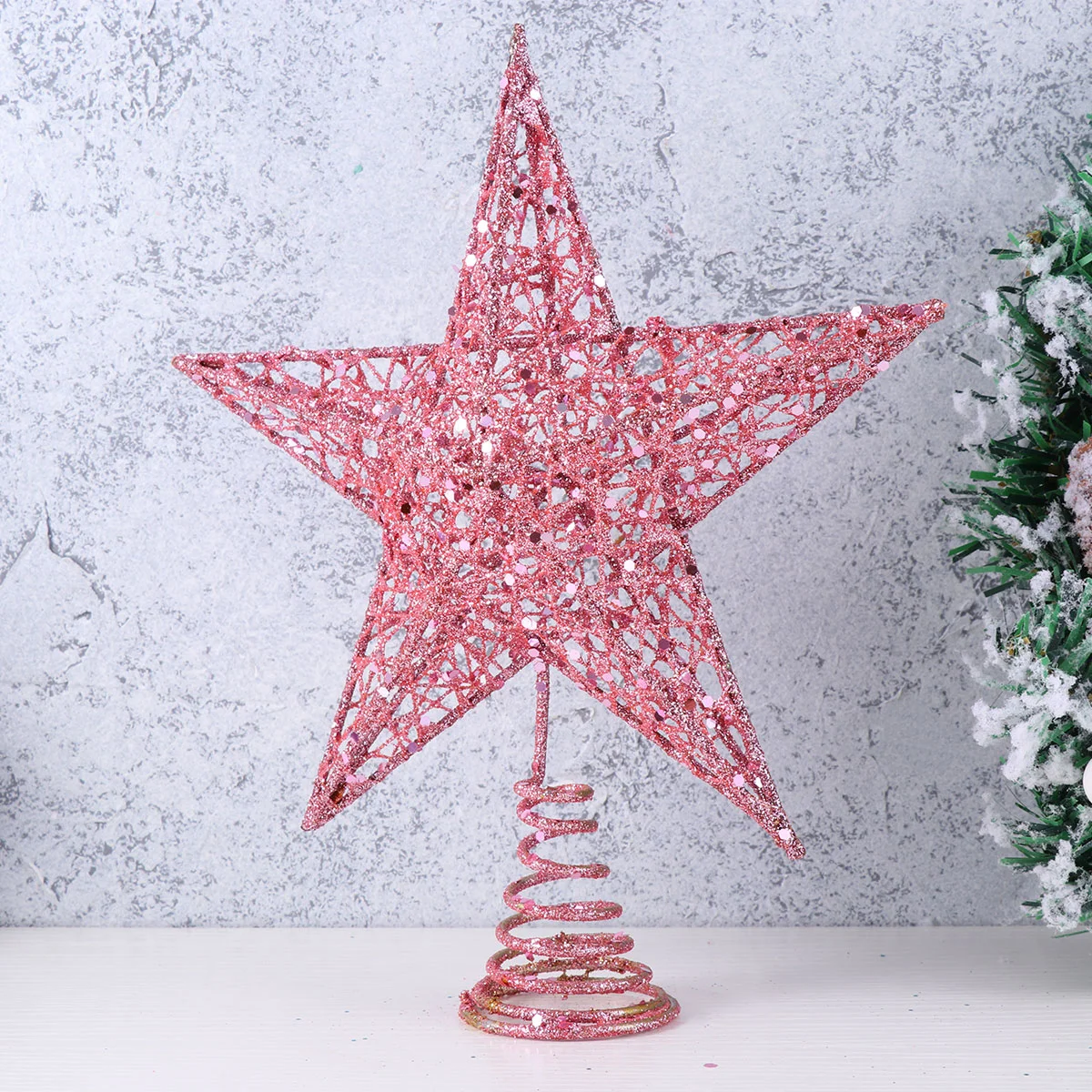 

25 см Топпер для рождественской елки Железная Звезда блестящая Звезда Топпер для рождественской елки Звездные украшения Рождественская елка звезда Топпер