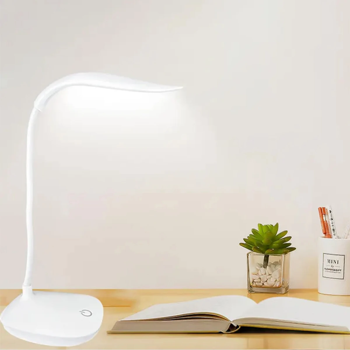 LED Desk Lamp - USB Charging Touch Control 3 Brightness Levels Foldable Night Light