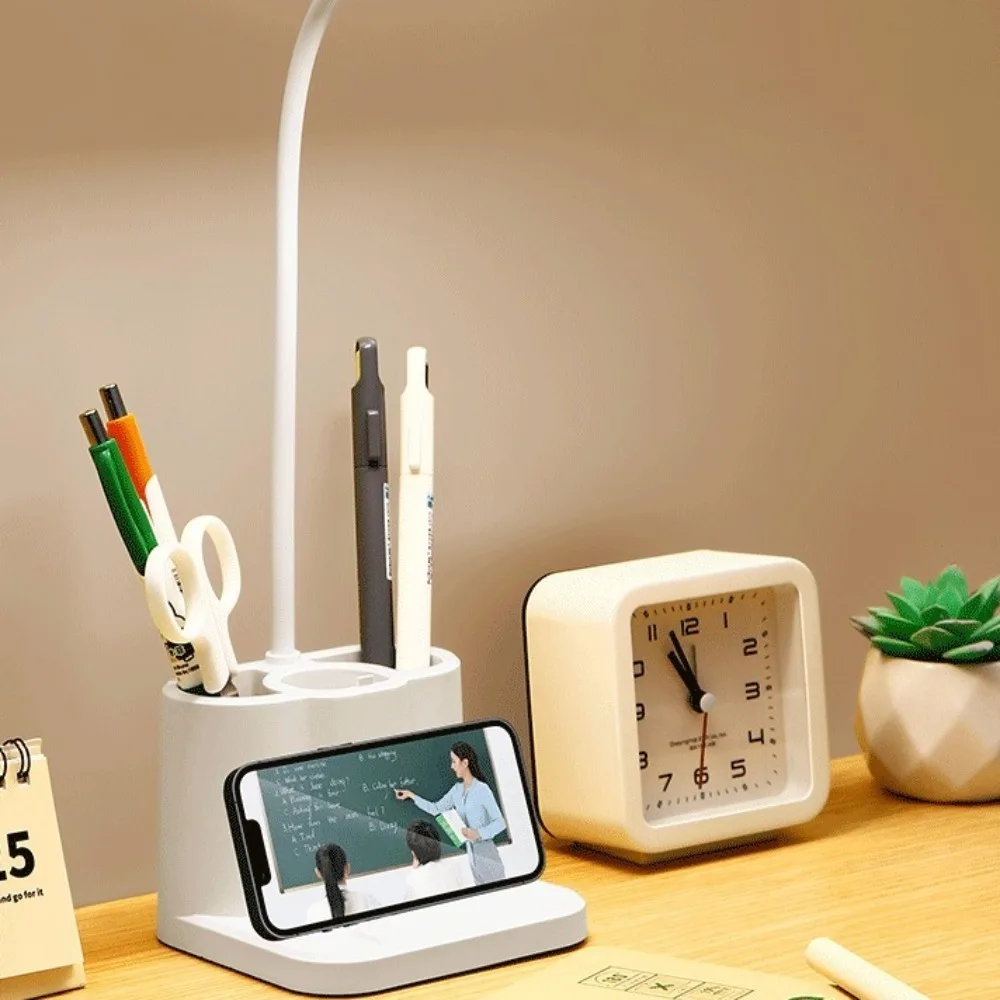 3-Colors Light Study Desk Lamp Dimmable with Storage Box Reading Lights Energy Saving Touch Control LED Table Lamp Reading Desk