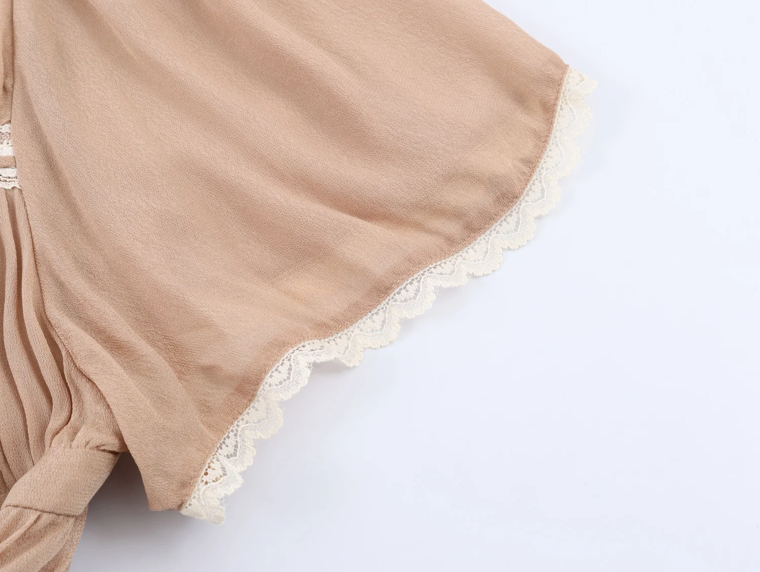KONDALA Chic Solid Fashion 2026 Spring Woman Lace Dress Patchwork Khaki Mini Casual Dress Backless Streetwear Female Vestidos