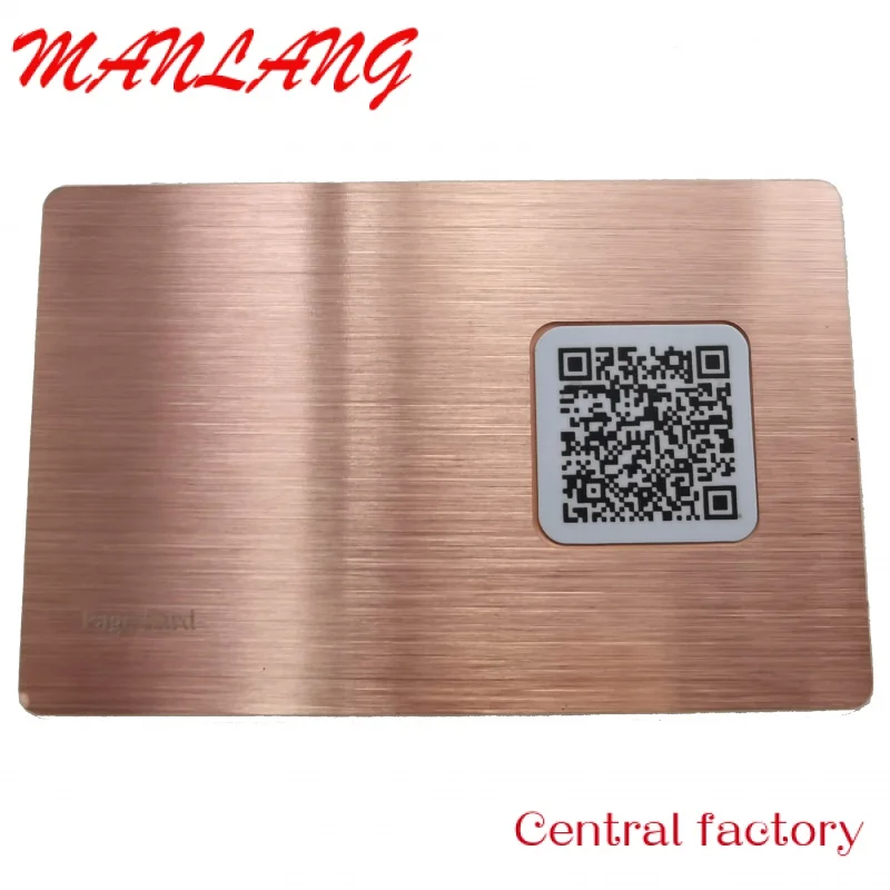 Custom  Hi Qlity N  Busins Card RFID etal Stainls Steel Card