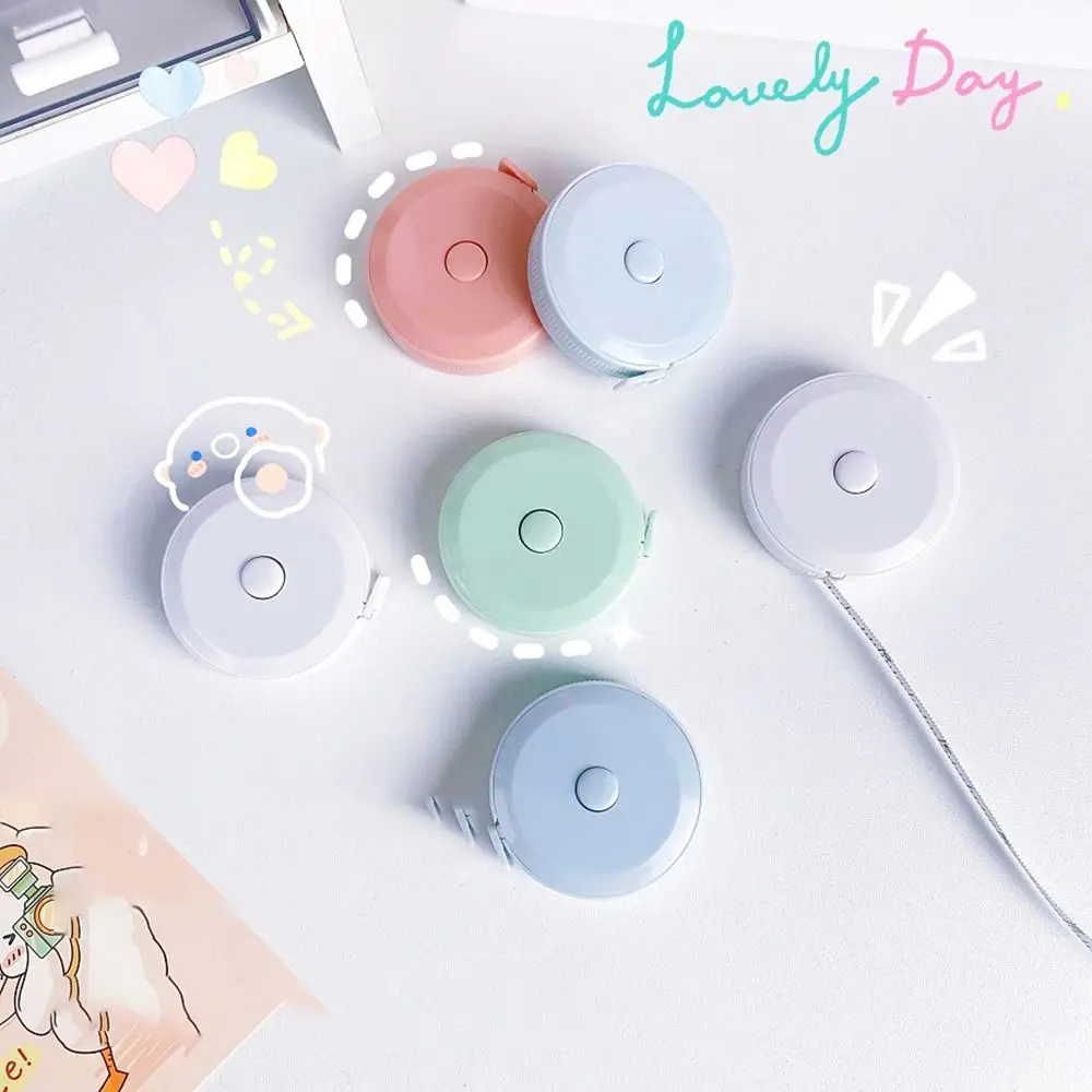 Soft Mini Tape Measure Portable Nordic Style Three Measuring Measures 2m Automatic Retractable Measurement Ruler Measures Height