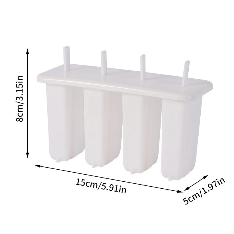 4 Cell Ice Cream Popsicle Mold DIY Ice Cream Machine Homemade Box Summer Children Ice-lolly Mold Tray Kitchen Gadgets
