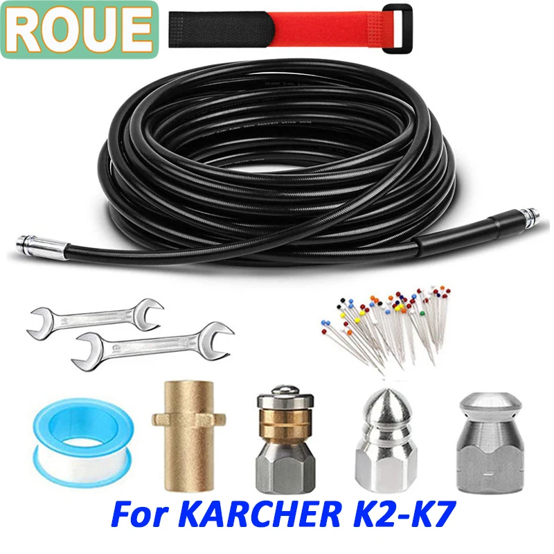 ROUE furet deboucheur canalisation deboucheur canalisation haute pression  Nettoyeur à pression Karcher K2-K7, égouts et égouts, nettoyage de tuyaux,  déblocage de tuyaux, buse de câble pour lavage nettoyeur haute - AliExpress