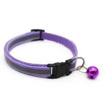   1PC Pet Reflective Breakaway Cat Collar Neck Ring Necklace Bell Pet Products Safety Elastic Adjustable Pet Reflective Collar 6